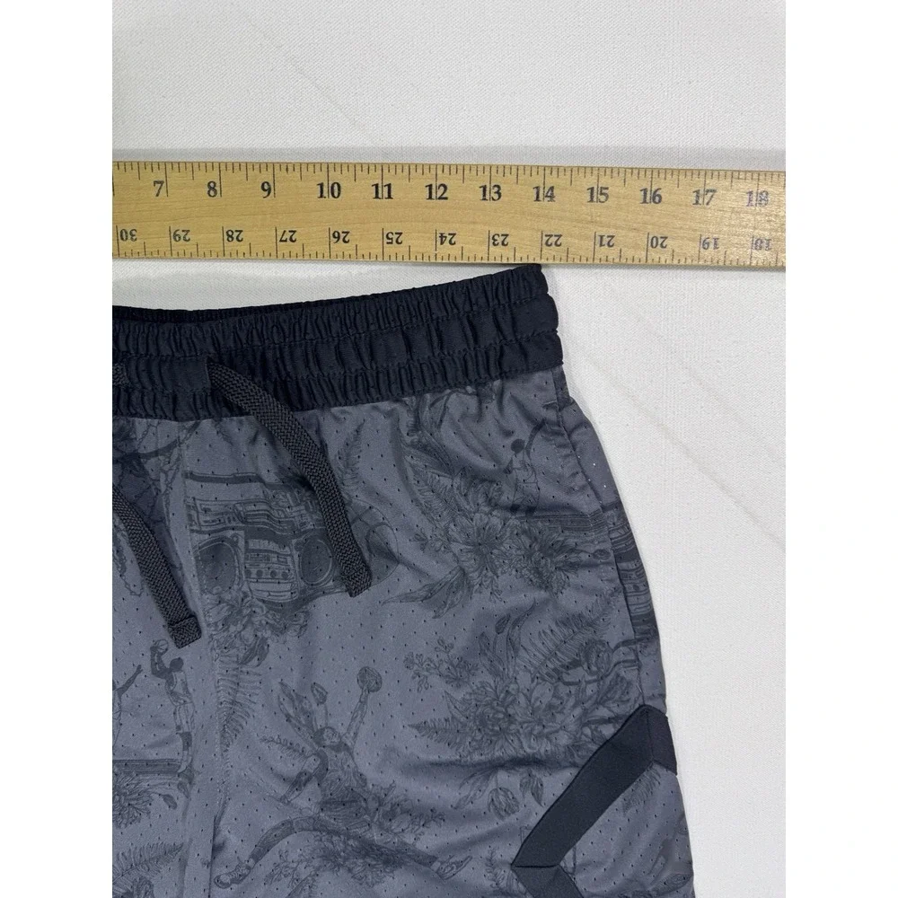 Air Jordan Sport Dri-FIT Mesh Diamond Shorts Gray Black Printed FV8614-010 Men M